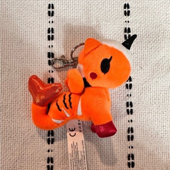 Aurora‎ Tokidoki Marea Orange Mermicorno Plush Clip On Figure Keychain Bag Charm - Picture 2 of 7